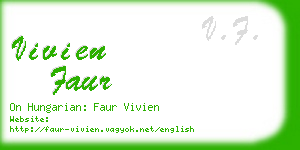 vivien faur business card